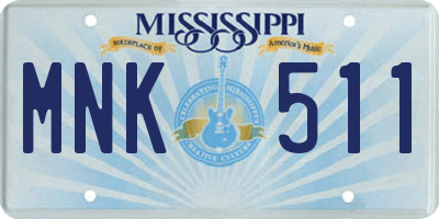 MS license plate MNK511