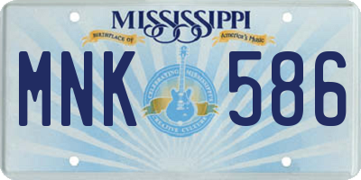 MS license plate MNK586