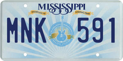 MS license plate MNK591