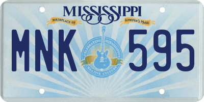 MS license plate MNK595