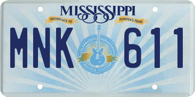 MS license plate MNK611