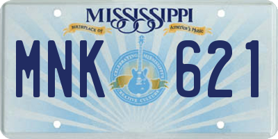 MS license plate MNK621