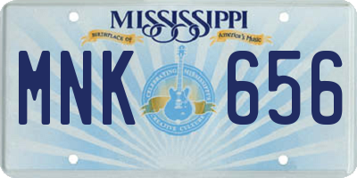 MS license plate MNK656