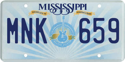 MS license plate MNK659