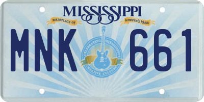 MS license plate MNK661