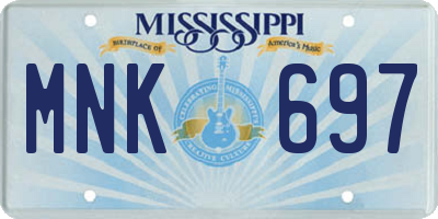 MS license plate MNK697