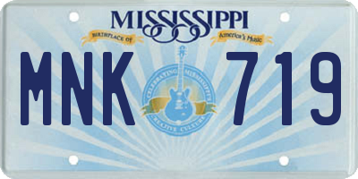MS license plate MNK719