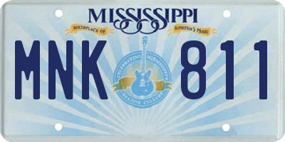 MS license plate MNK811