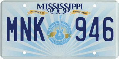 MS license plate MNK946