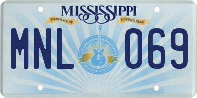 MS license plate MNL069