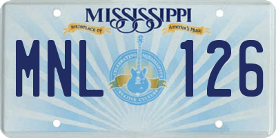 MS license plate MNL126