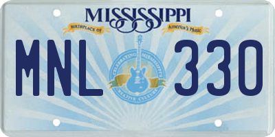 MS license plate MNL330