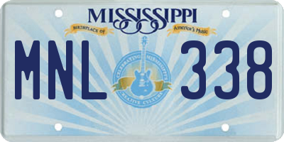 MS license plate MNL338
