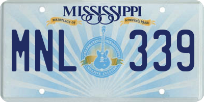 MS license plate MNL339