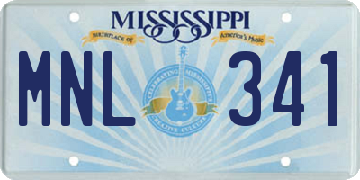 MS license plate MNL341