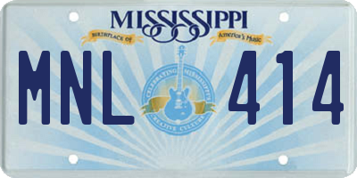 MS license plate MNL414