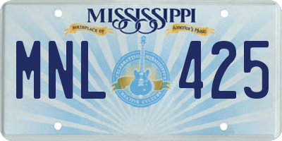 MS license plate MNL425
