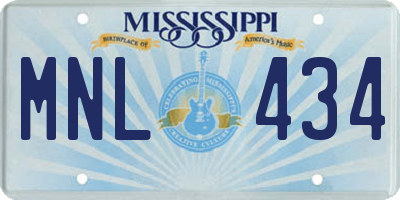 MS license plate MNL434