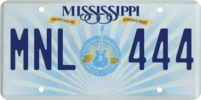 MS license plate MNL444