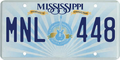 MS license plate MNL448