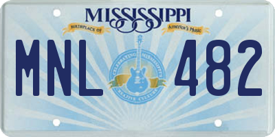 MS license plate MNL482