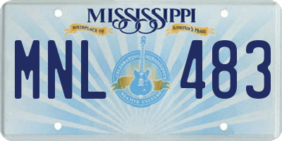 MS license plate MNL483