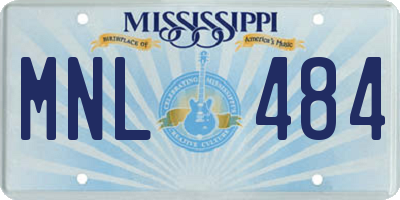 MS license plate MNL484