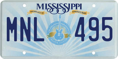 MS license plate MNL495
