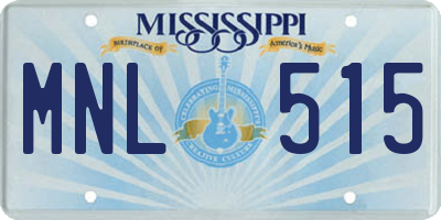 MS license plate MNL515