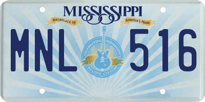 MS license plate MNL516