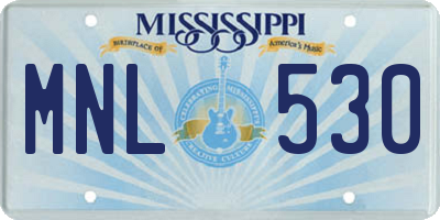 MS license plate MNL530