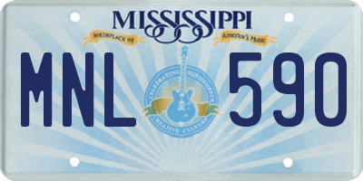 MS license plate MNL590
