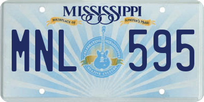MS license plate MNL595
