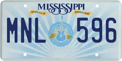MS license plate MNL596