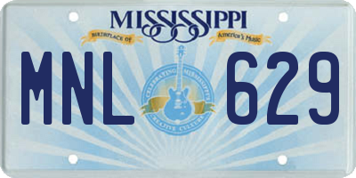MS license plate MNL629