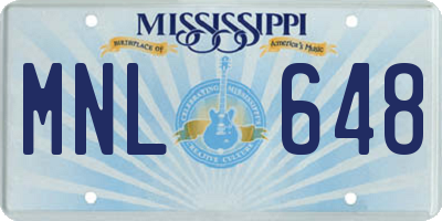 MS license plate MNL648