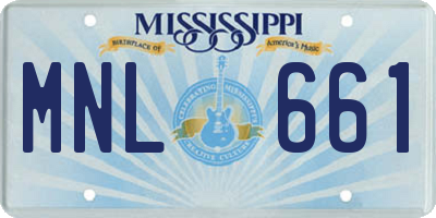 MS license plate MNL661