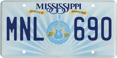 MS license plate MNL690