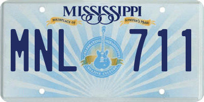 MS license plate MNL711
