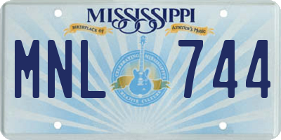 MS license plate MNL744