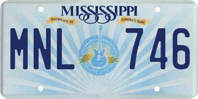 MS license plate MNL746