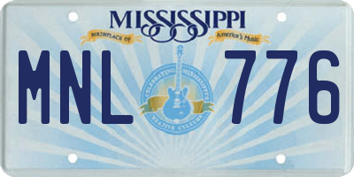 MS license plate MNL776