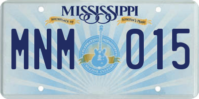 MS license plate MNM015