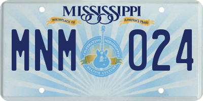 MS license plate MNM024