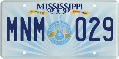 MS license plate MNM029