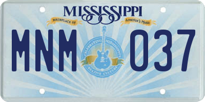 MS license plate MNM037