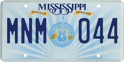 MS license plate MNM044