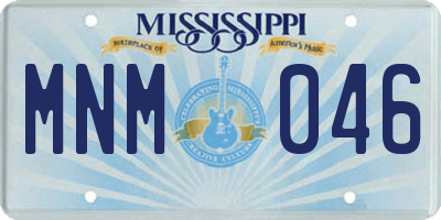 MS license plate MNM046
