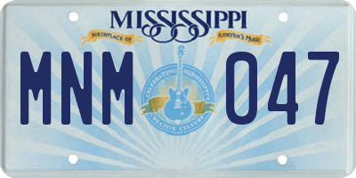 MS license plate MNM047