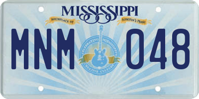 MS license plate MNM048